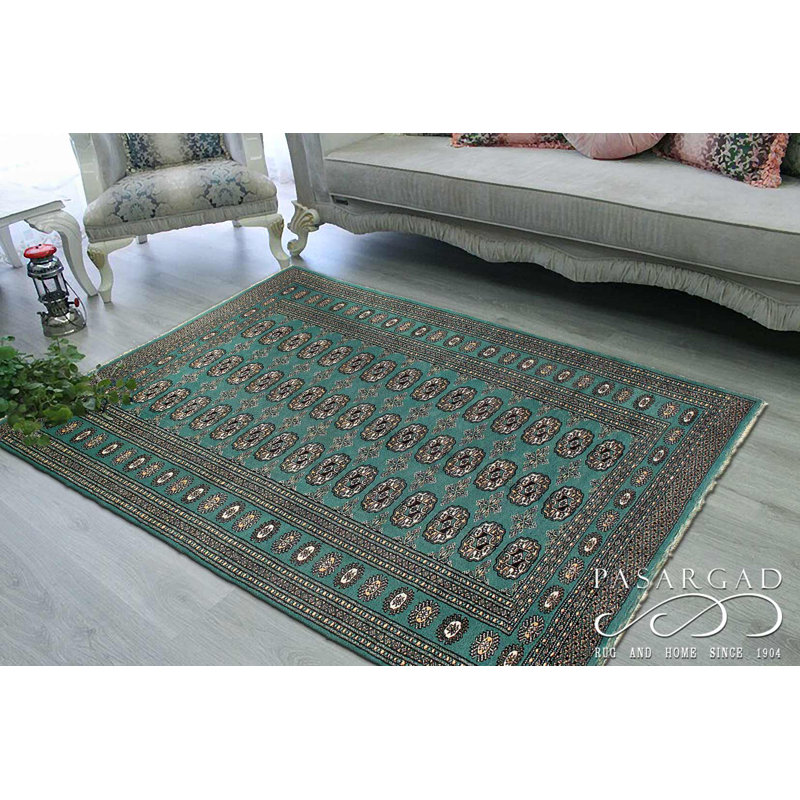 Tapis Bokhara fin noué à la main 4 pi 1 po x 5 pi 7 po
