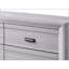 Table de chevet contemporaine 1Pc avec deux tiroirs de rangement, finition rustique grise, parfaite pour les chambres à coucher modernes