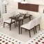 Ensemble de table de salle à manger 5 pièces avec table rectangulaire et 4 chaises rembourrées-823821453