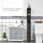 Armoire de rangement pour salle de bain de 54 po de hauteur, tour à linge autoportante avec tablette à 2 niveaux et tiroirs, rangement de plancher étroit-739021738