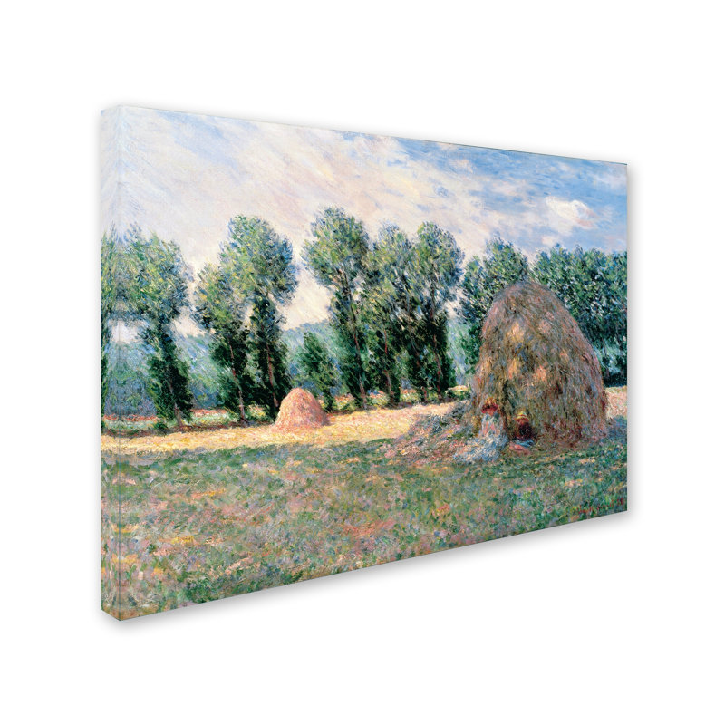 « haystacks », reproduction sur toile tendue, H 14 po x l 19 po
