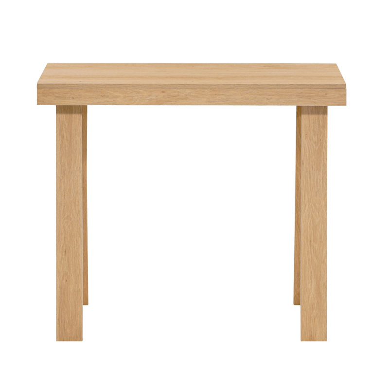 Console étroite en panneaux de particules de chêne clair avec supports latéraux en forme de A, table d'appoint rectangulaire de 91 cm (36 pouces) pour entrée, couloir, chambre et salon