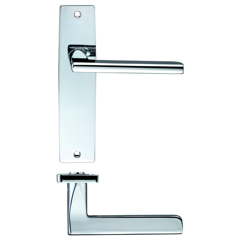 Venice Latch Door Handle, Polished Chrome