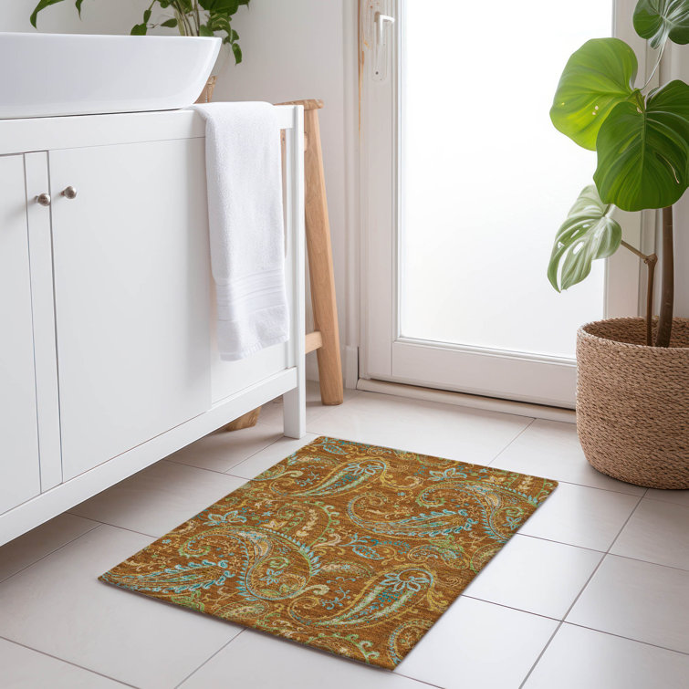 Kinslee Washable Paisley Indoor / Outdoor Rug