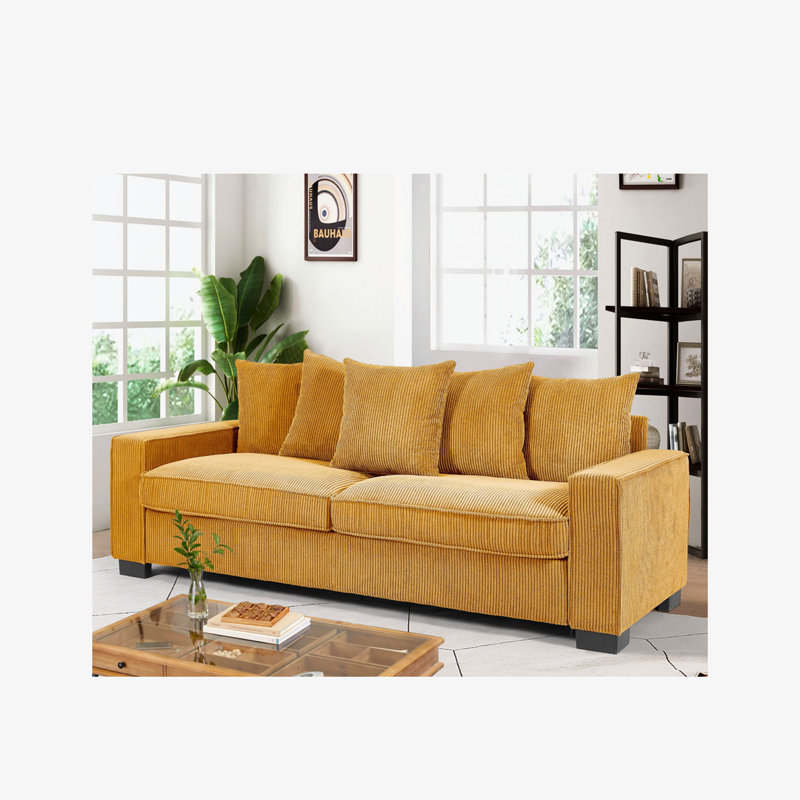 Widney 88'' Corduroy Sofa, Ginger