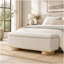 Banquette de rangement moderne 50 po avec repose-pieds en avoine et banc pour le salon de la chambre à coucher
