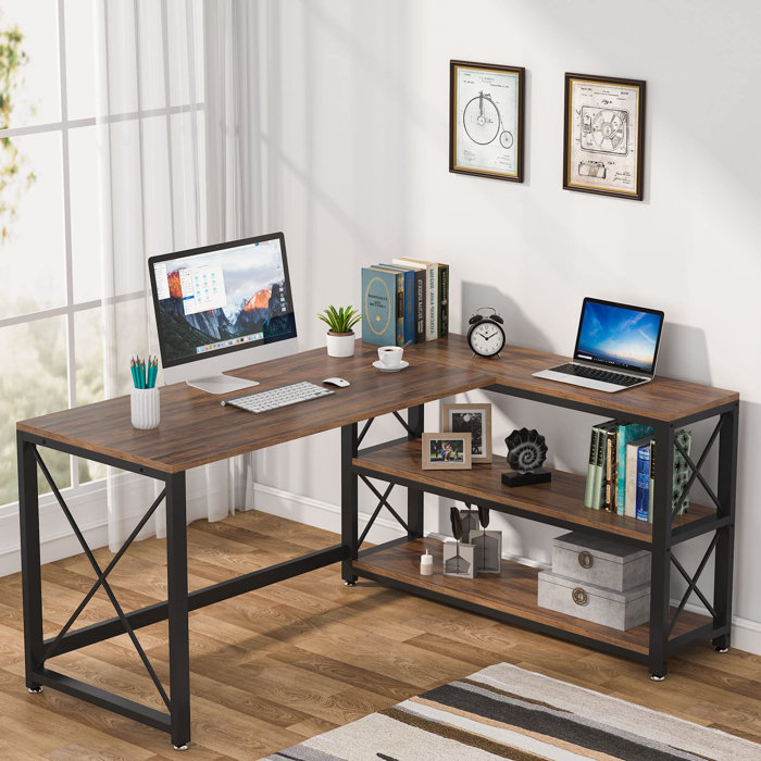 Inbox Zero L-Shaped Desk & Reviews | Wayfair