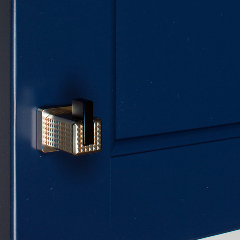 1 1/2" Length Rectangular Knob, Matte Black