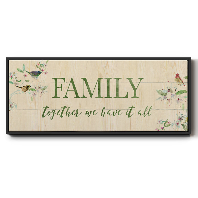 «Family Together» - toile encadrée, H 12 po x l 30 po