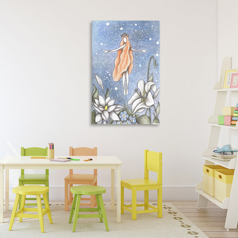Toile mystique de jardin féerique, design par Cecilia Battaini, H 36 po x l 24 po