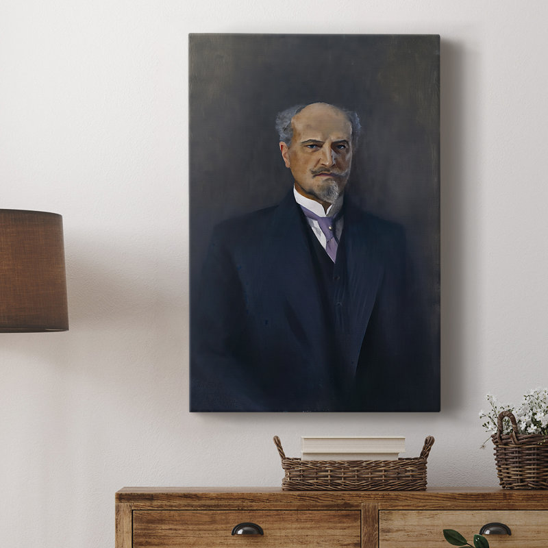 Portrait de Ernest Thiel - Toile tendue avec châssis par Bruno Liljefors, 8 x 12