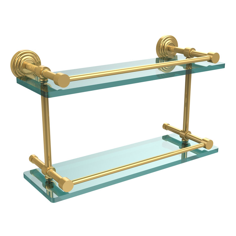 Beresford 2 Piece Tiered Shelf, Polished Brass