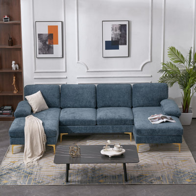 Trego Upholstered U-Shaped Sectional Symmetrical