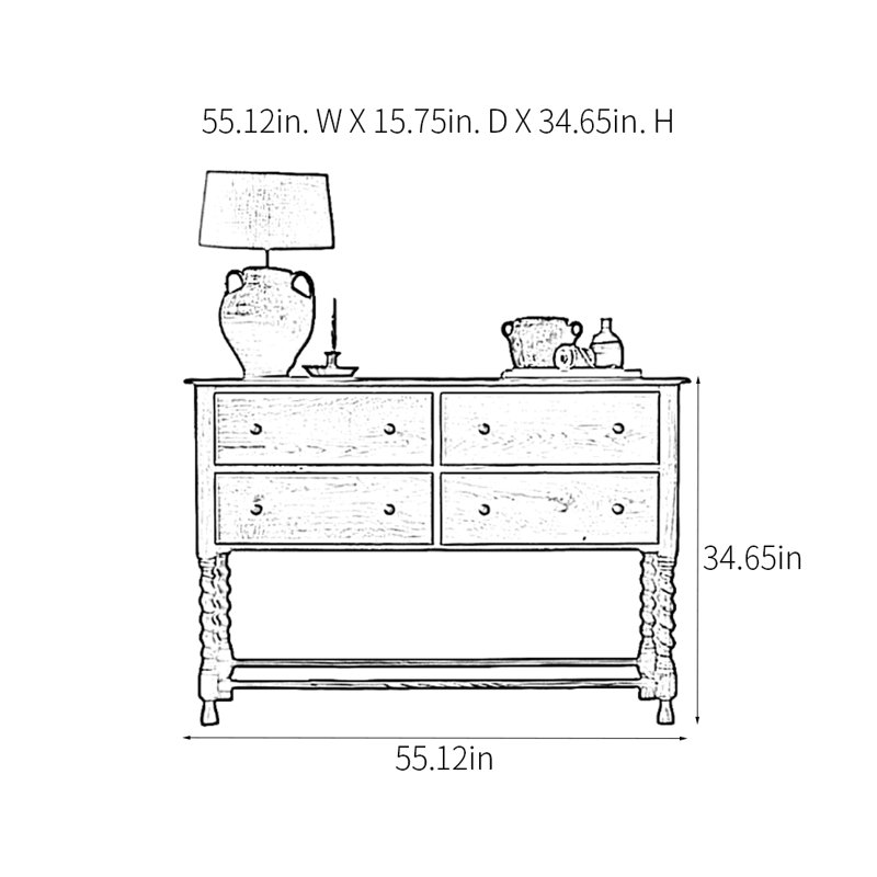 Retro Minimalist Console Table
