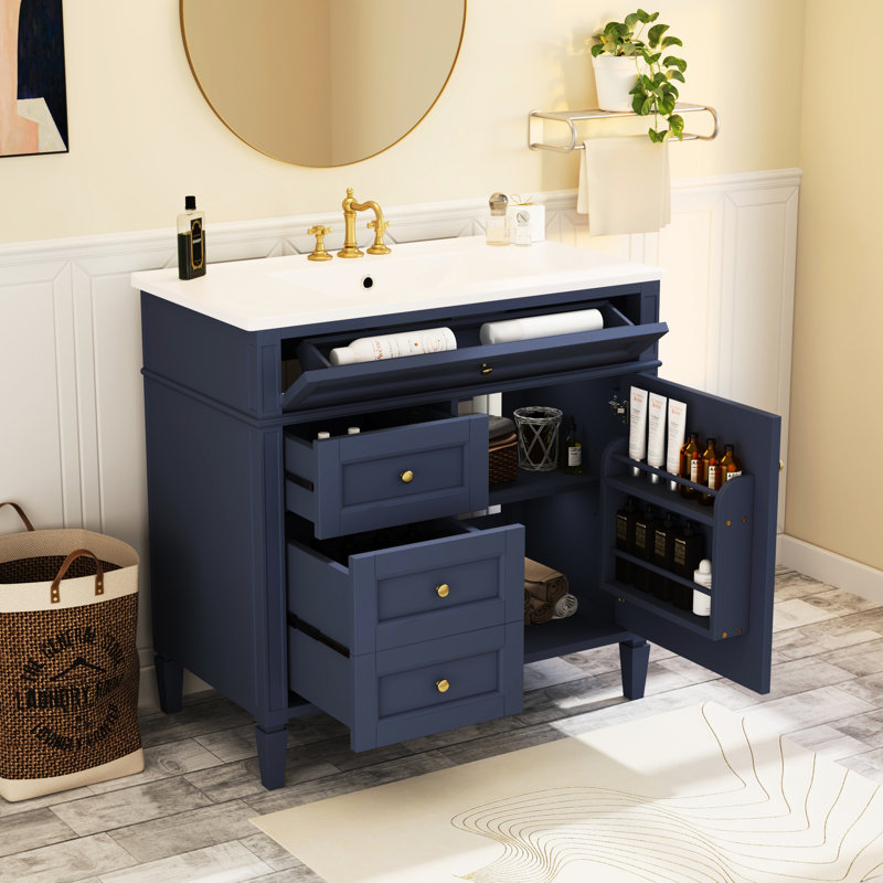 Lavabo de salle de bain Modern, Bleu