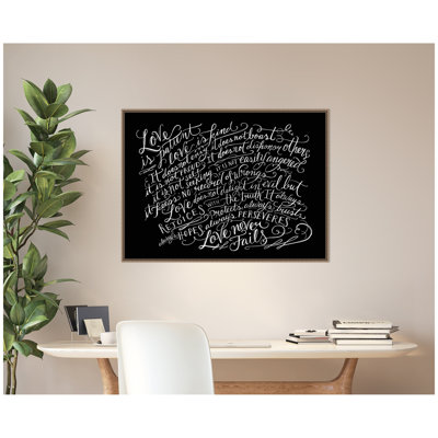 «LV Love Is patient» par Valerie McKeehan, reproduction d'art sur toile encadrée Lily and Val