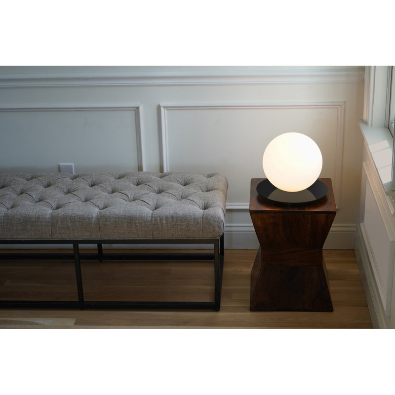 Bola Sphere Globe Table Lamp, 8.75"  H x 9.5" W x 9.5" D, Black