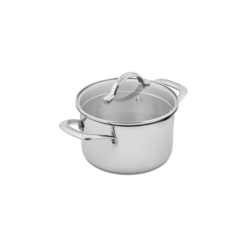 SCANPAN STS Glass and Stainless Steel Dutch Oven, 18cm Dutch Oven