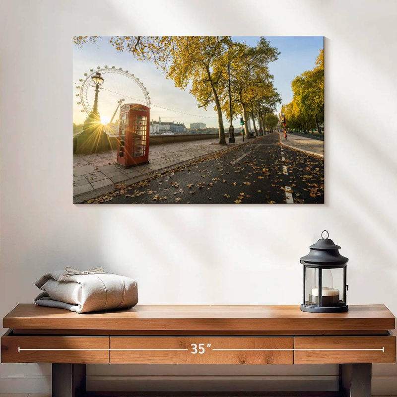 London Autumn Road, H 16 po x l 24 po