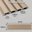 Panneaux de revêtement et de revêtement de mur d'extérieur à lattes linéaires WPC 114 po x 8,62 po-117542576-117542578