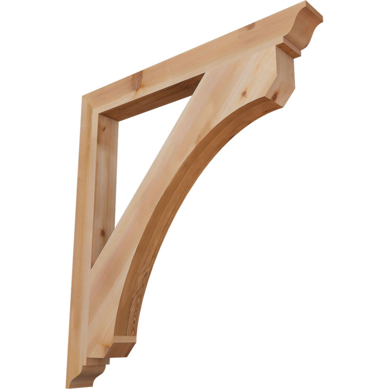 Support en bois rustique traditionnel BKTLEC01, Cèdre rouge de l'Ouest (lisse), H 42 po x l 3,5 po x P 38 po