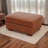 36.3" Genuine Cowhide Leather Ottoman-654804260