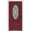Grace Painted Both Sides The Same Small Oval 2-Panel Fibreglass Prehung Front Entry Door on 4-9/16" Frame-183282006-183282015