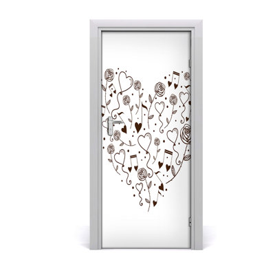 Heart House Door Decal