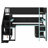 All-In-One Wooden Gaming Loft Bed With Built-In Desk, Storage Stairs & Shelves-1572729452