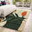 Abstract Geometric Leaf Area Rug, Modern Minimalist Design, Non Slip Washable, Indoor Decor for Living Room Bedroom Playroom Entryway Office Apartment Stylish Home Accent-129037079