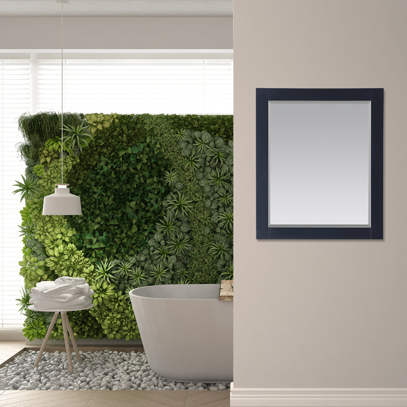 Miroir mural de salle de bain Ivy, 36 po x 27,2 po, Bleu classique