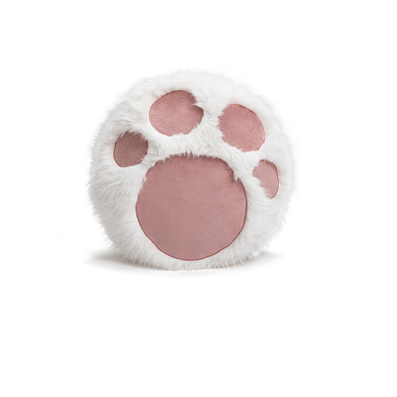 Round Cat Pow Shaped Throw Pillow