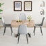 Ensemble de table de salle à manger 4 personnes, table pliante avec base en métal, table de salle à manger avec chaises