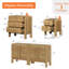 Ensemble de commode et table de chevet 6 tiroirs pour la chambre à coucher, ensemble de chambre à coucher 3 pièces avec profil incurvé, commode en bois Mid-Century-1234429175