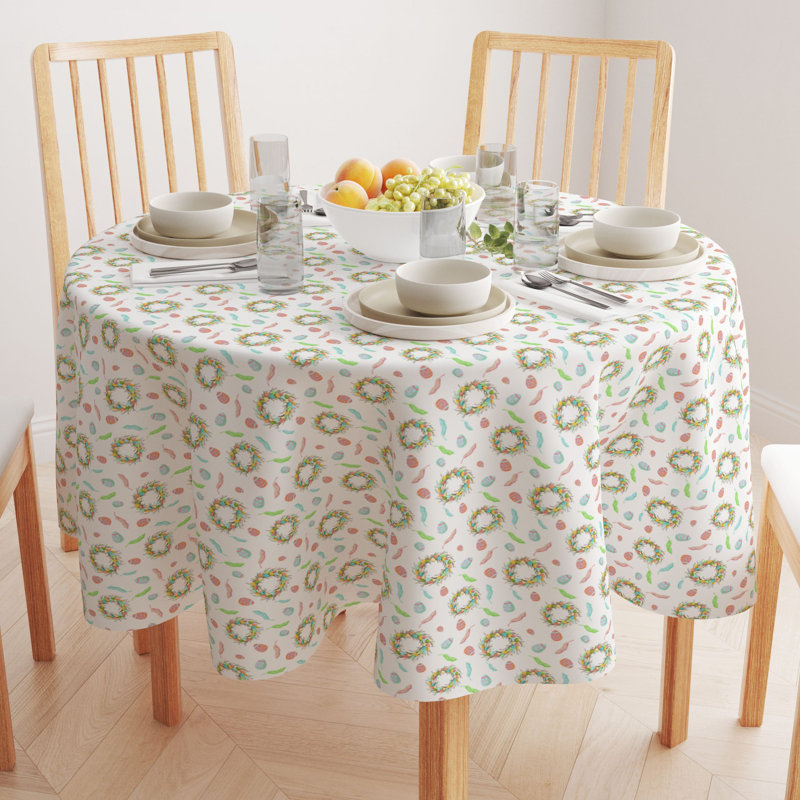 Round Cotton Twill Tablecloth