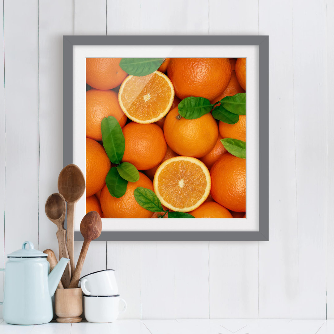 Gerahmtes Poster Juicy Oranges