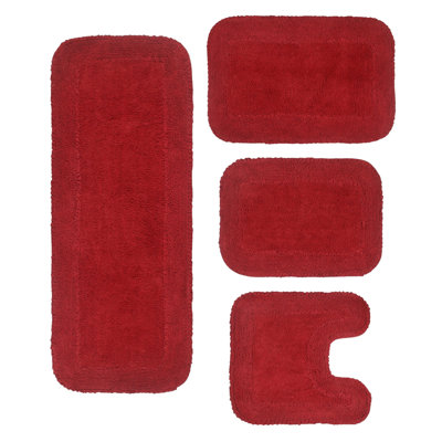 Aceyon 4 Piece Cotton Bath Rug Set