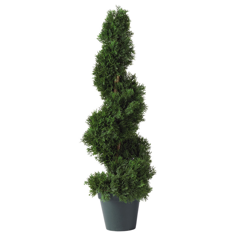 Topiaire de cèdre artificiel en pot, H 24 po