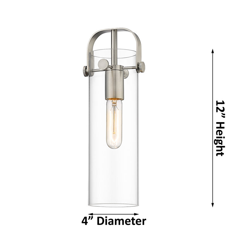 Callicles 1 - Light Single Pendant, No Bulb Included, Brushed Satin Nickel