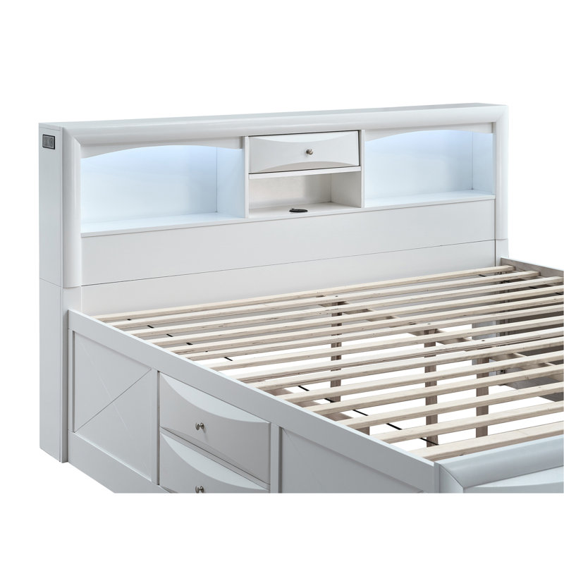 Marilla  Full Bed , White