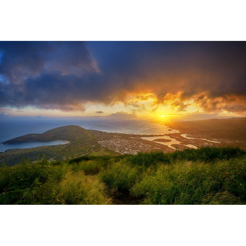 Sunset Over Hanauma Bay - Wrapped Canvas Print, 30cm H x 46cm W x 3.8cm D