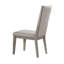 Ensemble de deux chaises d'appoint en tissu gris et bois massif