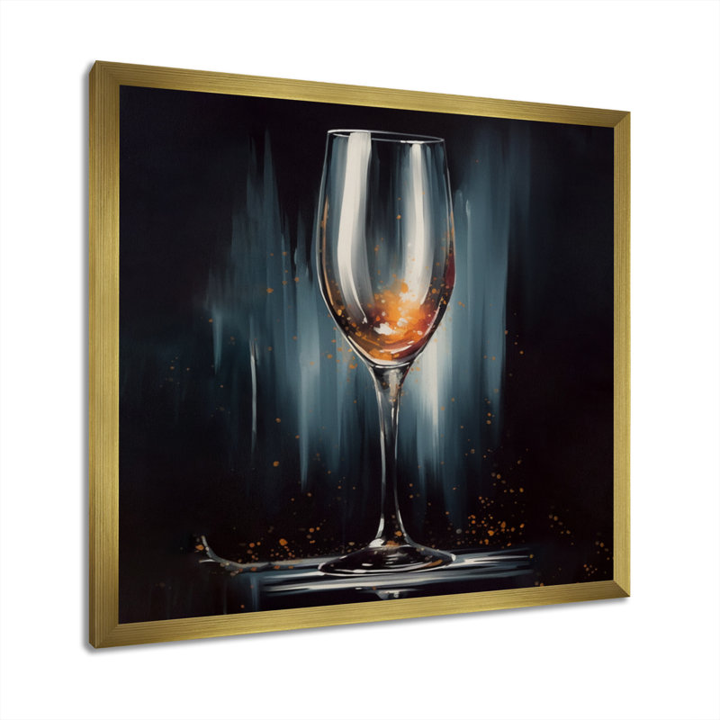 Glam Chcamagne Cascades, reproduction d'art sur toile, H 16 po x l 16 po x P 1 po, Encadrement doré