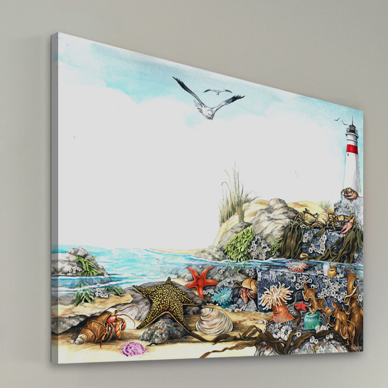 « undersea life », reproduction d’art sur toile tendue, 40 po x 52 po