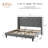 Modern Tufted Velvet Upholstered Bed With Charging Station & Storage Shelf ,No Box Spring Needed-52729270-52729265