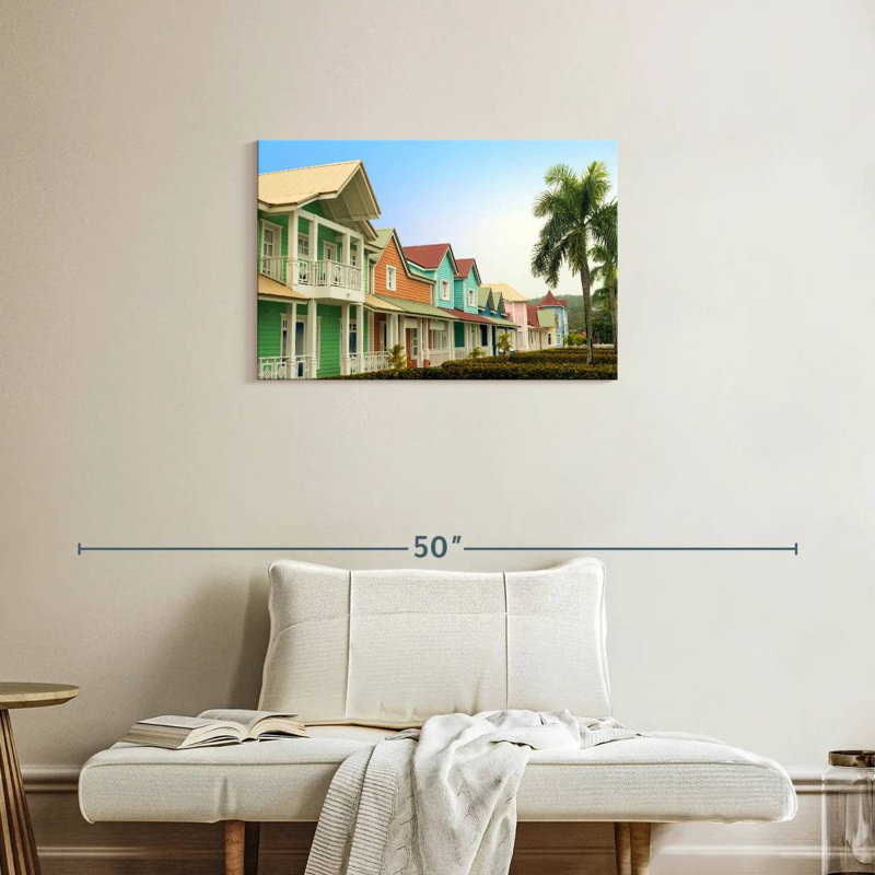 Caraïbes, maisons tropicales, H 20 po x l 30 po