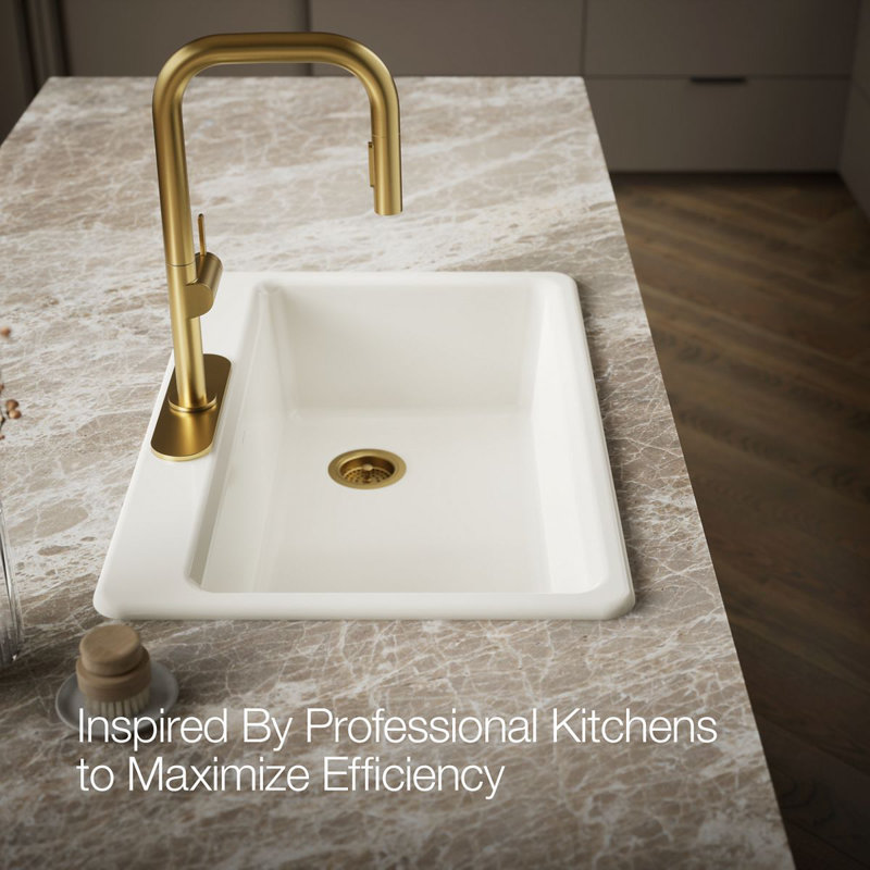 Riverby 33" Top-Mount Single-Bowl Kitchen Sink, 3 hole, Biscuit