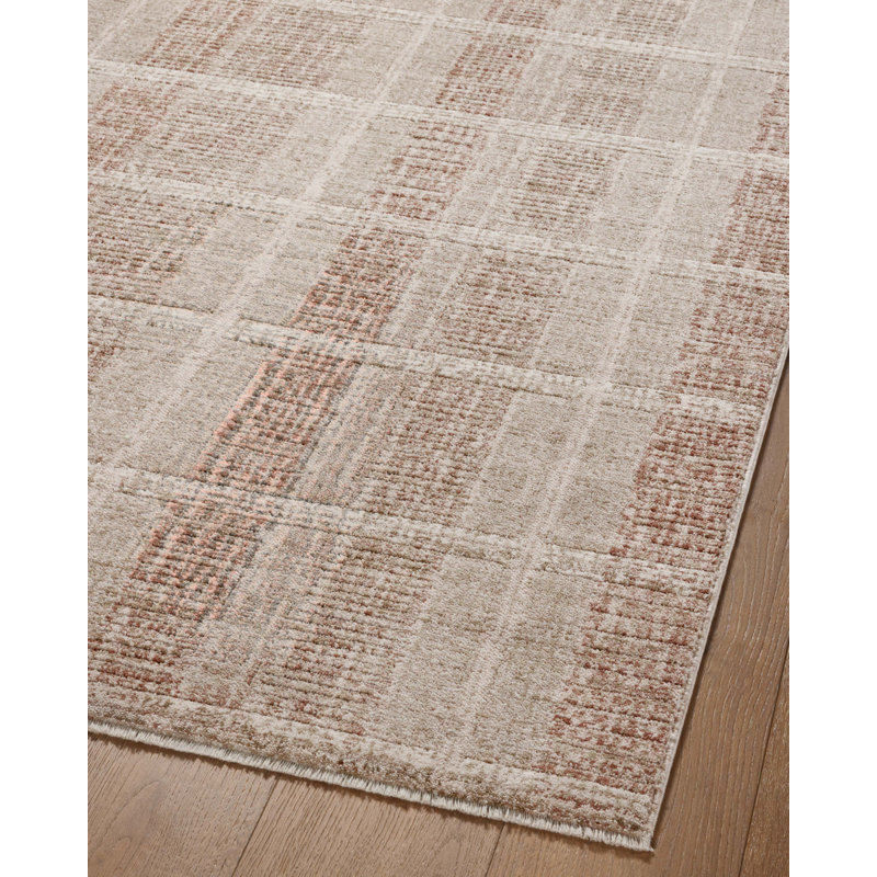 Clay and Sand Plaid Flatweave Wool Area Rug, 11'-6" x 15'-7"