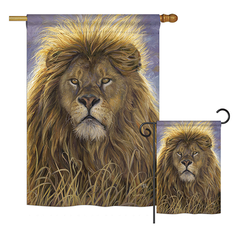 Double Sided 40'' H x 28'' W Polyester Animal Flag Set