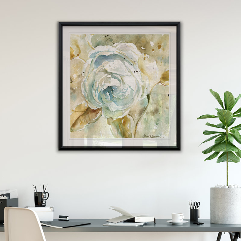 Rose - reproduction de cadre photo, H 17,5 po x l 17,5 po x P 1,5 po